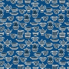 tea cup seamless background
