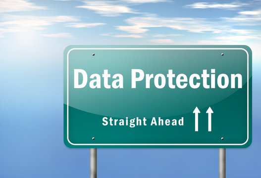 Highway Signpost "Data Protection"