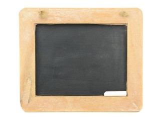 A chalkboard blackboard with copy space on white background