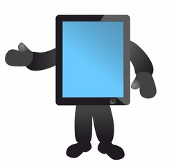 fun tablet computer - vector