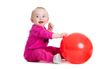 Fototapeta na wymiar Little girl with ball.