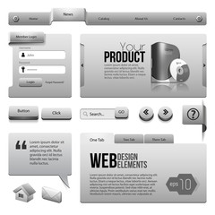 Metal Ribbons Website Design Elements