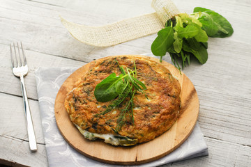 field herbs omelette