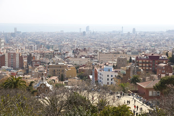 Fototapeta na wymiar View over Barcelona, Catalonia, Spain