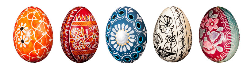 isolated easter eggs