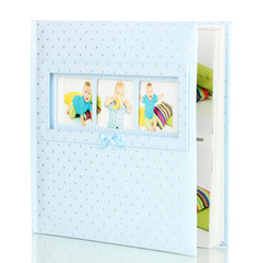 Baby photo album isolated on white