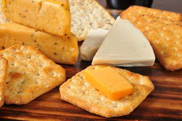 Gourmet cheese and crackers