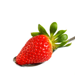 Beautiful strawberries isolated on white