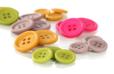 Obraz premium Bright colored buttons isolated on white