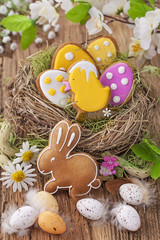 Colorful easter cookies