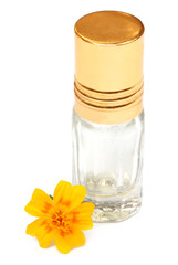 Essence bottle with yellow flower