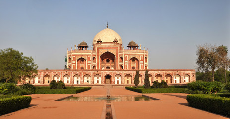 Fototapeta na wymiar Humayan Grób Panorama, New Delhi Indie