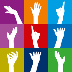 colorful people hands