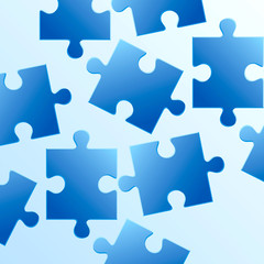 Fototapeta premium background made from blue puzzle pieces