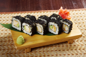 Japanese sushi  black roe