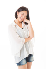 Fototapeta premium 笑顔の女性 上半身