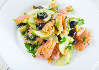 salad with salmon