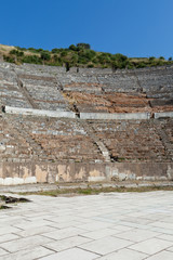 Greek-Roman amphitheater in  the ancient  city Ephesus