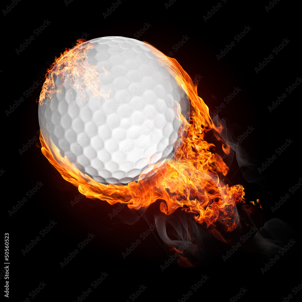 Poster burning objects and objects on fire background