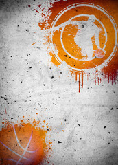 Fototapeta premium Basketball and streetball poster or flyer background