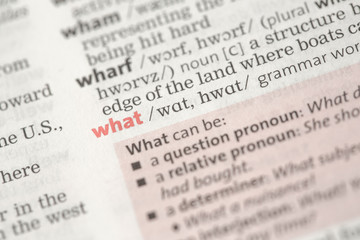 Definition of what