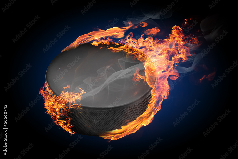 Poster burning objects and objects on fire background