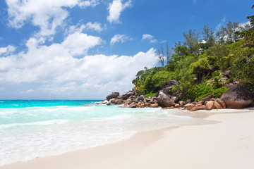 am Anse Georgette Strand