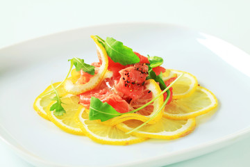 Lemon and beef Carpaccio