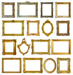 Set of 16 picture frames