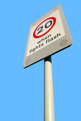20mph speed warning sign