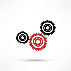 Vector gears, isolated object on white background, technical, me