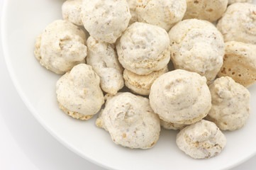 Almond cookies on plate
