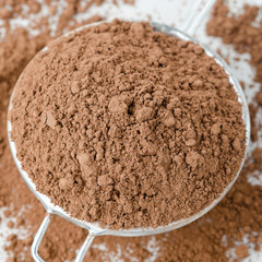 cocoa powder, closeup