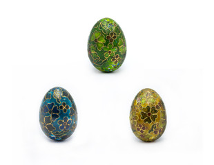 Old-fashion Easter Eggs in in white background
