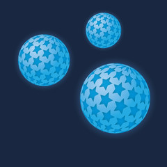 Blue Starry Globes Design