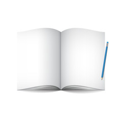 empty journal and pencil