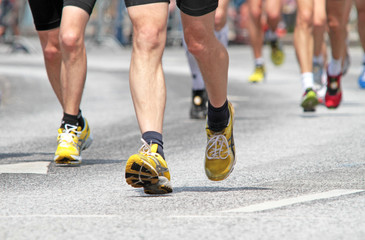 Fototapeta na wymiar Maraton biegaczy