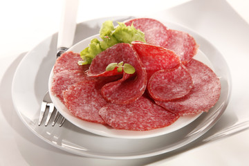Sliced salami