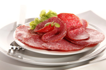 Sliced salami
