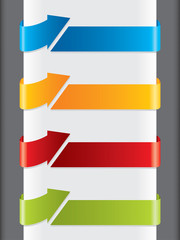 Arrow shaped advertising labels