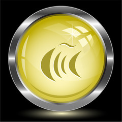 Abstract fish. Internet button. Vector illustration.