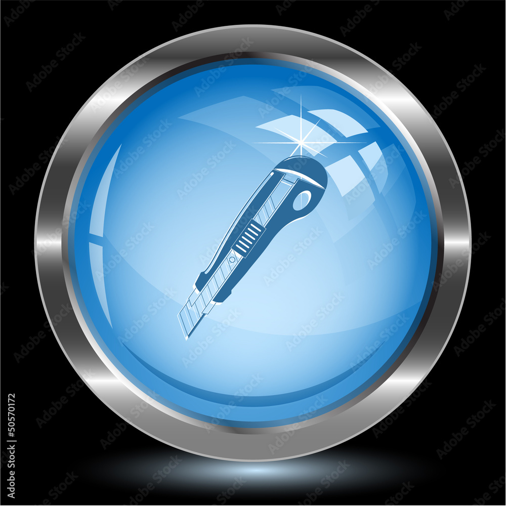 Canvas Prints knife. internet button. vector illustration.