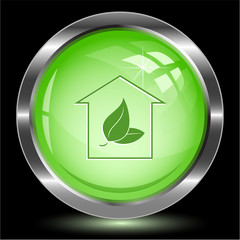 Protection of nature. Internet button. Vector illustration.