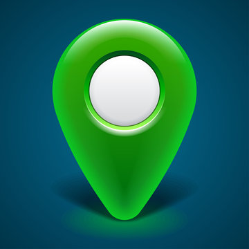Map pointer icon. Vector