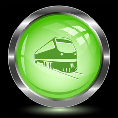 Train. Internet button. Vector illustration.