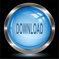 Download. Internet button. Vector illustration.
