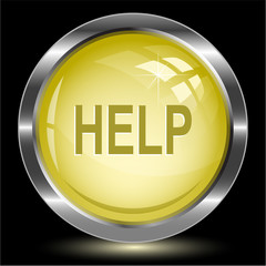 Help. Internet button. Vector illustration.