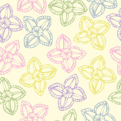 Fototapeta na wymiar Seamless pattern of flower background