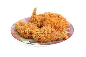 Crispy fried chicken on a plate