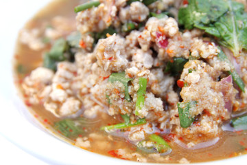 laab moo , Thai-style Spicy Pork Salad